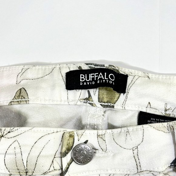 Buffalo David Bitton - Women's Sz 12 - Havana White Jeans High Rise Ankle Skinny - Picture 4 of 13